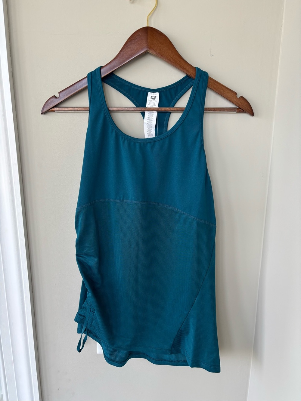 Fabletics green/teal cashel curved tank top size small NWT